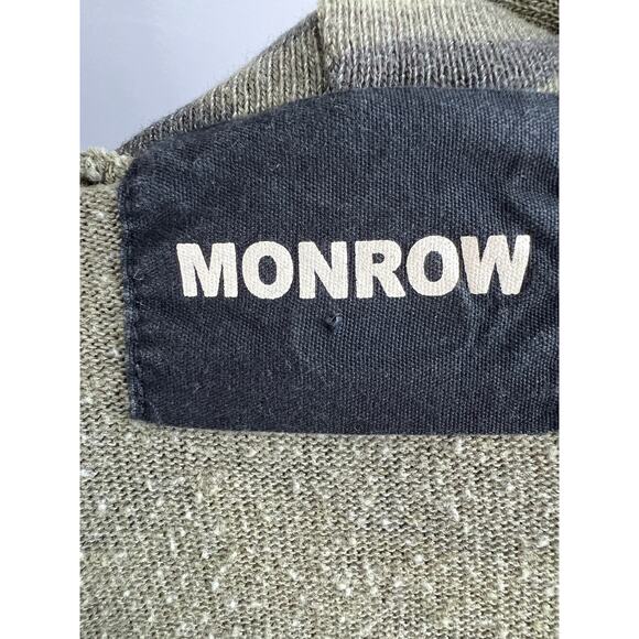 MONROW Green Camo Poly Cotton Blend Full-Zip Hoodie Sweater Jacket Camouflage M - Picture 5 of 7